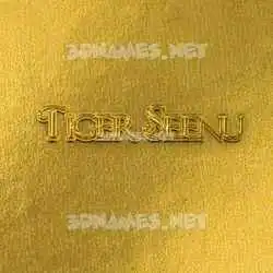 tiger seenu in All Gold style - 3D name wallpaper