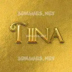 tiina in All Gold style - 3D name wallpaper
