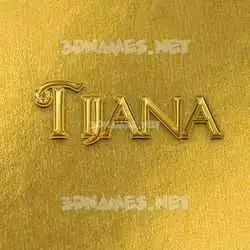 tijana in All Gold style - 3D name wallpaper