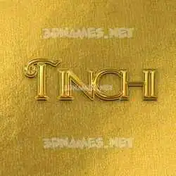 tinchi in All Gold style - 3D name wallpaper