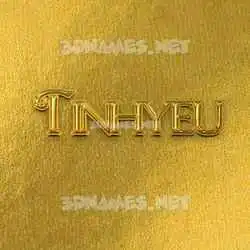 tinhyeu in All Gold style - 3D name wallpaper