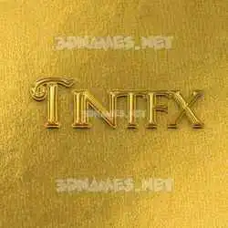 tintfx in All Gold style - 3D name wallpaper