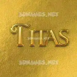 titas in All Gold style - 3D name wallpaper