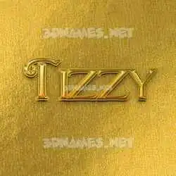 tizzy in All Gold style - 3D name wallpaper