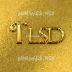 tlsd in All Gold style - 3D name wallpaper