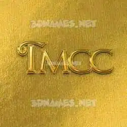 tmcc in All Gold style - 3D name wallpaper