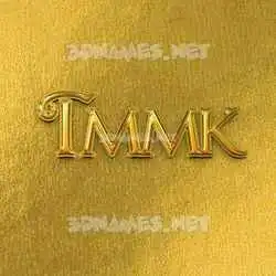 tmmk in All Gold style - 3D name wallpaper