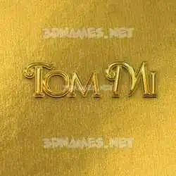 tom mi in All Gold style - 3D name wallpaper