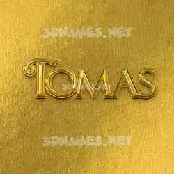 tomas in All Gold style - 3D name wallpaper