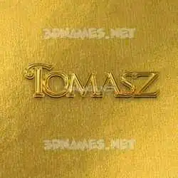 tomasz in All Gold style - 3D name wallpaper