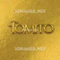 tomito in All Gold style - 3D name wallpaper