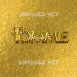 tommie in All Gold style - 3D name wallpaper