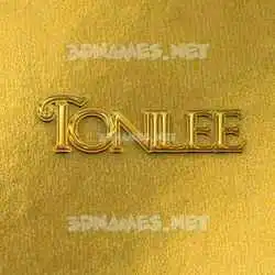 tonilee in All Gold style - 3D name wallpaper