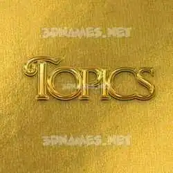topics in All Gold style - 3D name wallpaper