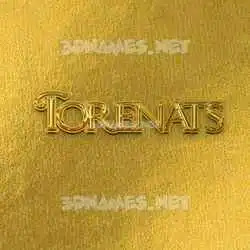torenats in All Gold style - 3D name wallpaper