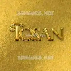 tosan in All Gold style - 3D name wallpaper
