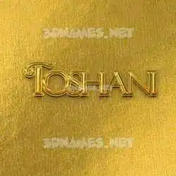 toshani in All Gold style - 3D name wallpaper