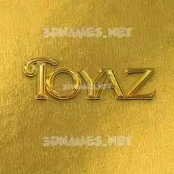 toyaz in All Gold style - 3D name wallpaper
