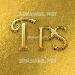 tps in All Gold style - 3D name wallpaper