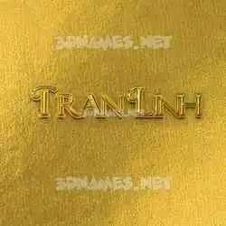 tran linh in All Gold style - 3D name wallpaper