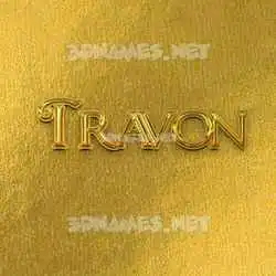travon in All Gold style - 3D name wallpaper