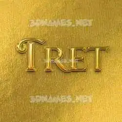 tret in All Gold style - 3D name wallpaper