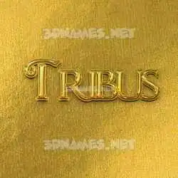 tribus in All Gold style - 3D name wallpaper