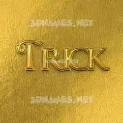trick in All Gold style - 3D name wallpaper