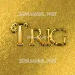 trig in All Gold style - 3D name wallpaper
