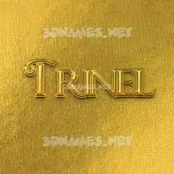 trinel in All Gold style - 3D name wallpaper
