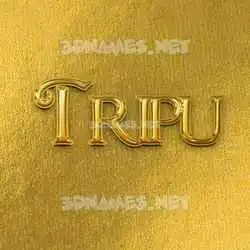 tripu in All Gold style - 3D name wallpaper