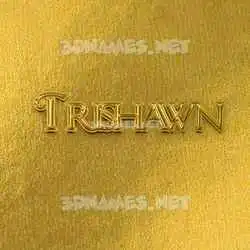 trishawn in All Gold style - 3D name wallpaper