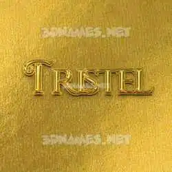 tristel in All Gold style - 3D name wallpaper