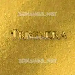 trivendra in All Gold style - 3D name wallpaper