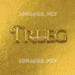 trueg in All Gold style - 3D name wallpaper
