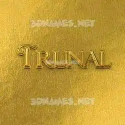 trunal in All Gold style - 3D name wallpaper