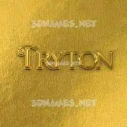 tryton in All Gold style - 3D name wallpaper