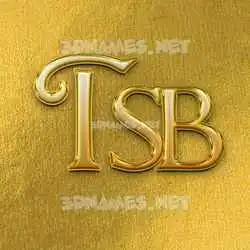 tsb in All Gold style - 3D name wallpaper
