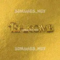 tshikomb in All Gold style - 3D name wallpaper