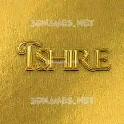 tshire in All Gold style - 3D name wallpaper