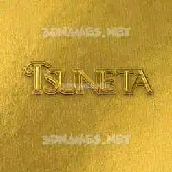 tsuneta in All Gold style - 3D name wallpaper