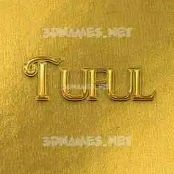tuful in All Gold style - 3D name wallpaper