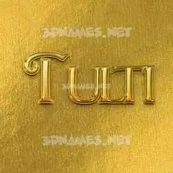 tulti in All Gold style - 3D name wallpaper
