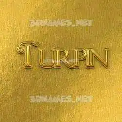 turpin in All Gold style - 3D name wallpaper