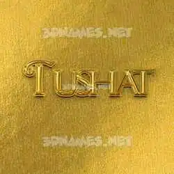 tushat in All Gold style - 3D name wallpaper