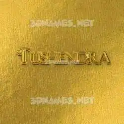 tushendra in All Gold style - 3D name wallpaper
