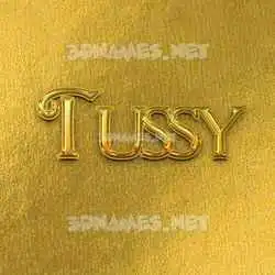 tussy in All Gold style - 3D name wallpaper