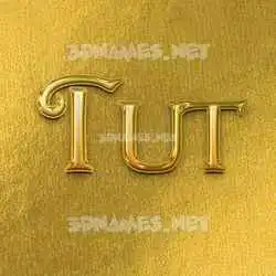 tut in All Gold style - 3D name wallpaper