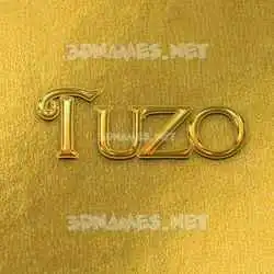 tuzo in All Gold style - 3D name wallpaper