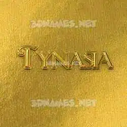 tynasia in All Gold style - 3D name wallpaper